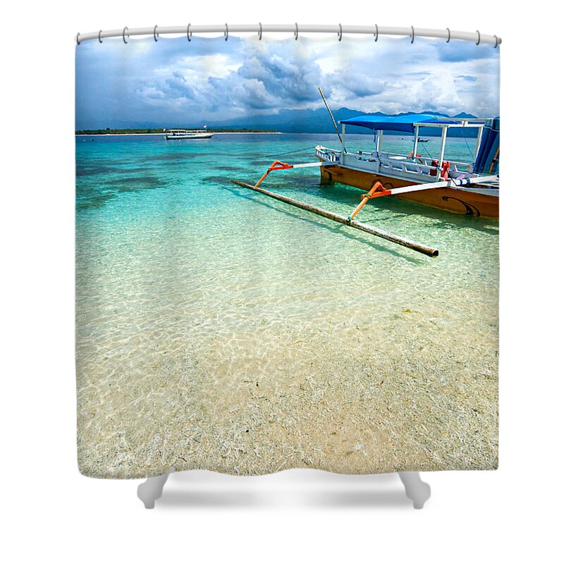 Air Shower Curtain featuring the photograph Gili Meno - Indonesia #2 by Luciano Mortula