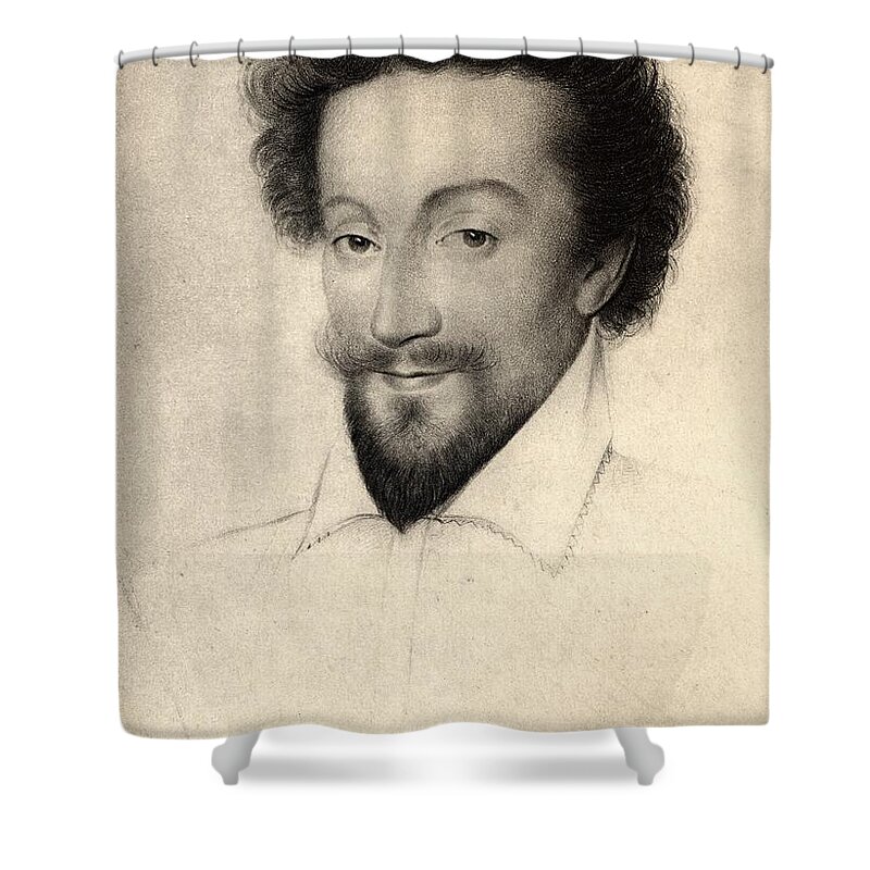 King Shower Curtain featuring the drawing Henry Iv, Aka Henry Of Navarre Or #2 by Vintage Design Pics