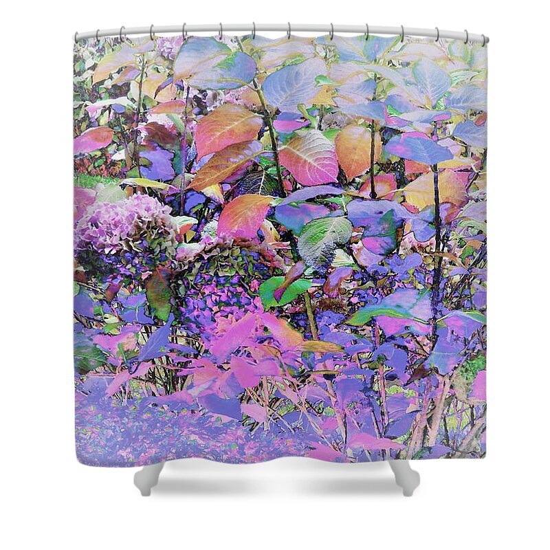 Hydrangea Shower Curtain featuring the digital art Hydrangea #2 by Ann Johndro-Collins