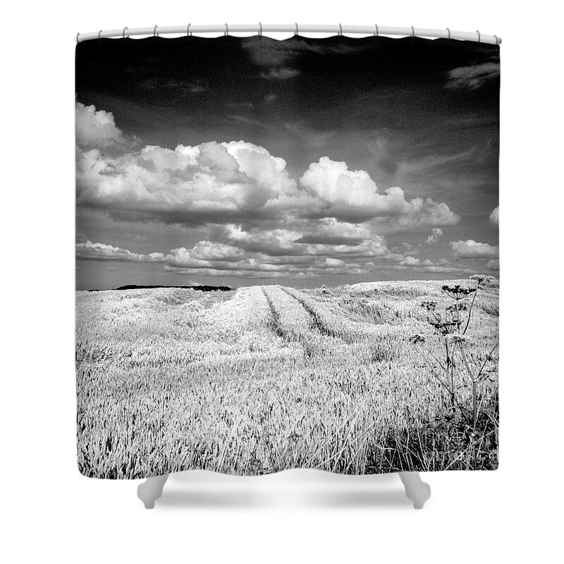 Infrared Shower Curtain featuring the photograph Infrared landscape in Norway #1 by Heiko Koehrer-Wagner