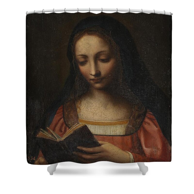 Lady Reading Shower Curtain featuring the painting Lady reading #2 by MotionAge Designs