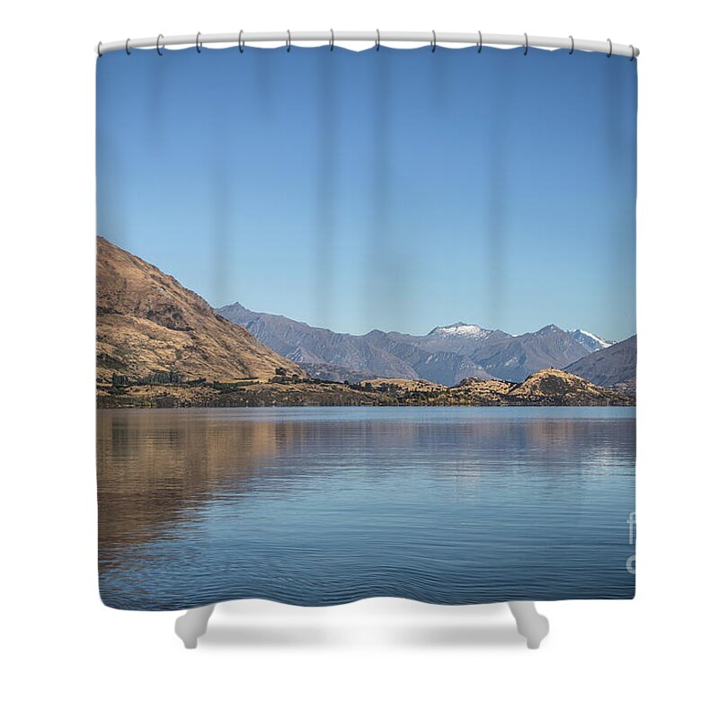 Canterbury Shower Curtain featuring the photograph Lake Wanaka in New Zealand #2 by Didier Marti