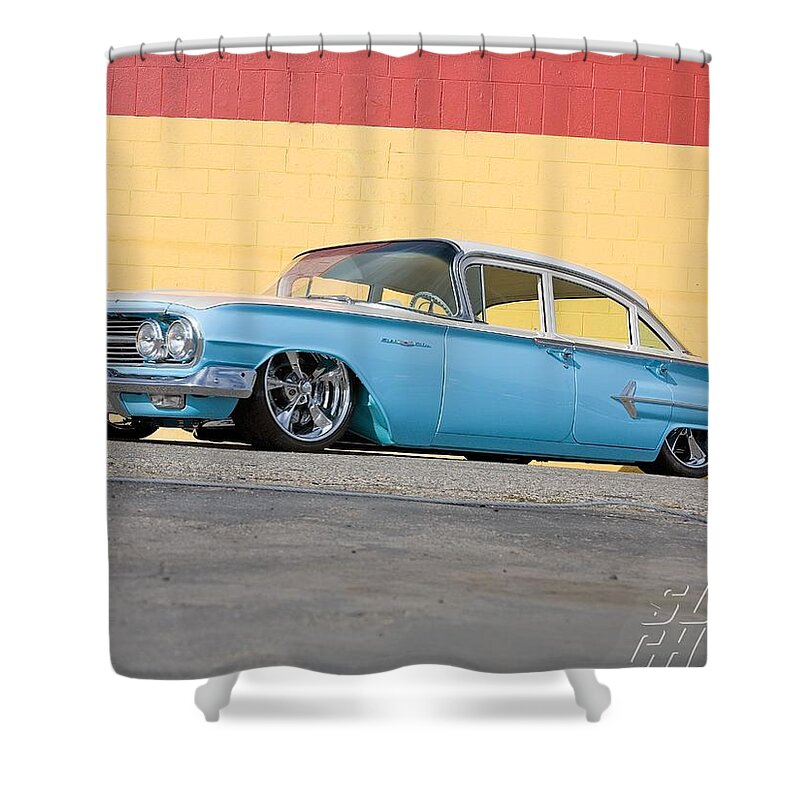 Lowrider Shower Curtain featuring the digital art Lowrider #2 by Super Lovely