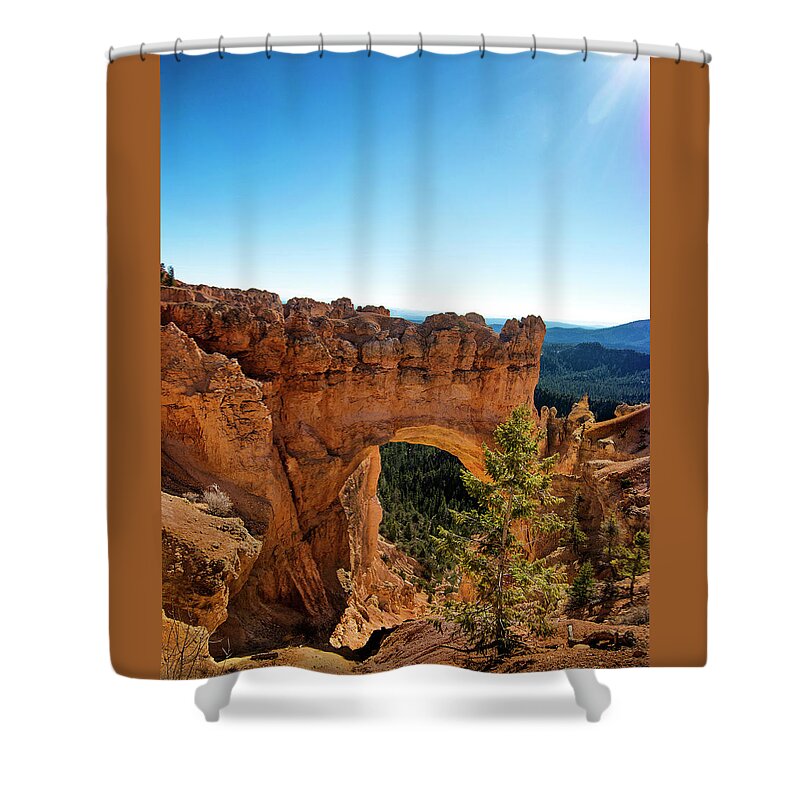 Utah Shower Curtain featuring the photograph Natural Bridge at Bryce Canyon National Park #2 by Phil Cardamone