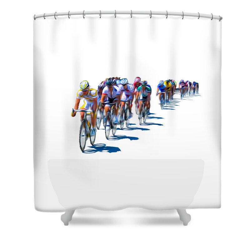 Philadelphia Shower Curtain featuring the photograph Philadelphia Bike Race #2 by Bill Cannon