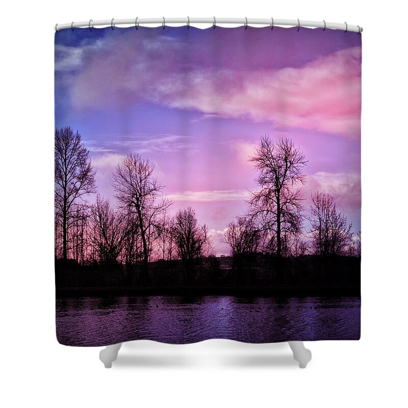 Pink Shower Curtain featuring the photograph Pink Dawn #2 by Bonnie Bruno