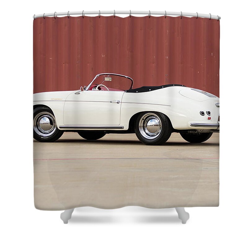 Porsche 356a Shower Curtain featuring the photograph Porsche 356A #2 by Jackie Russo