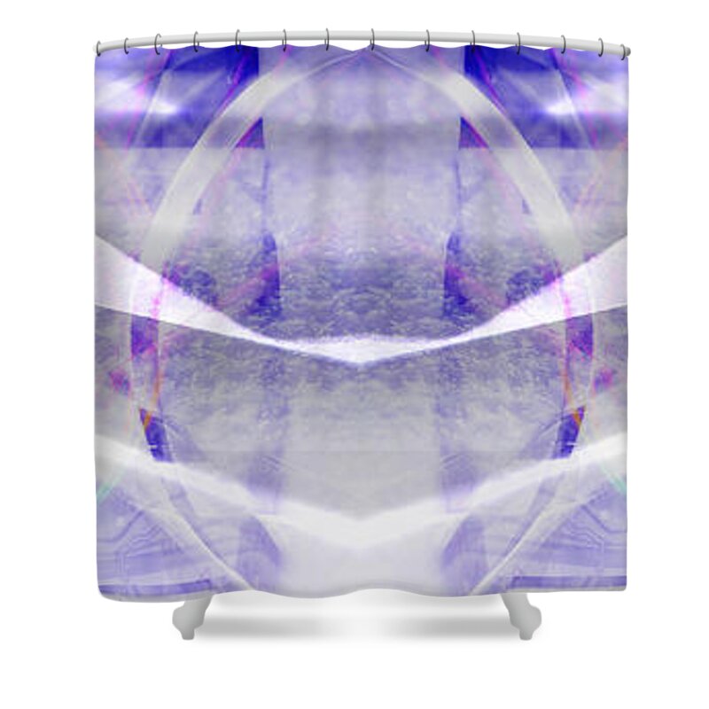 Abstract Shower Curtain featuring the digital art 2 Questions.. by Art Di