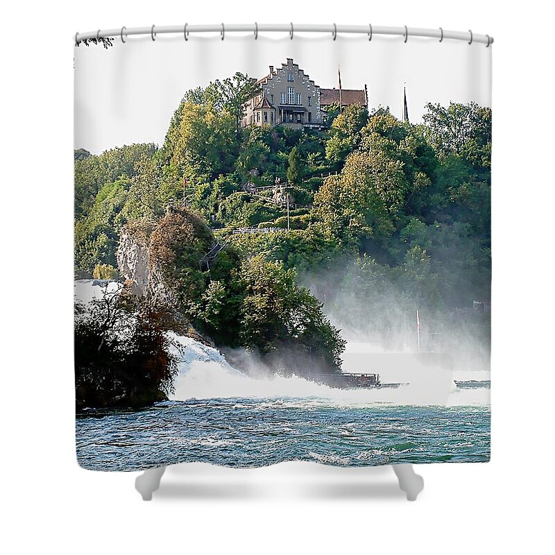 Europe Shower Curtain featuring the photograph Rhine Falls - Schaffhausen, Switzerland #2 by Joseph Hendrix