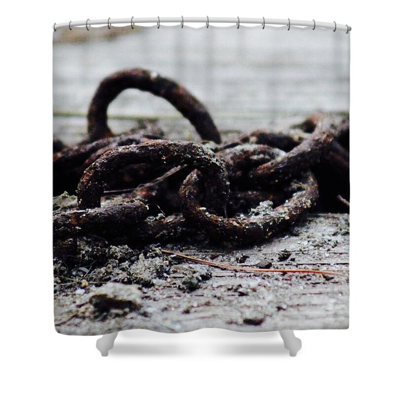 Rust Shower Curtain featuring the photograph Rusty Chain by Deena Withycombe