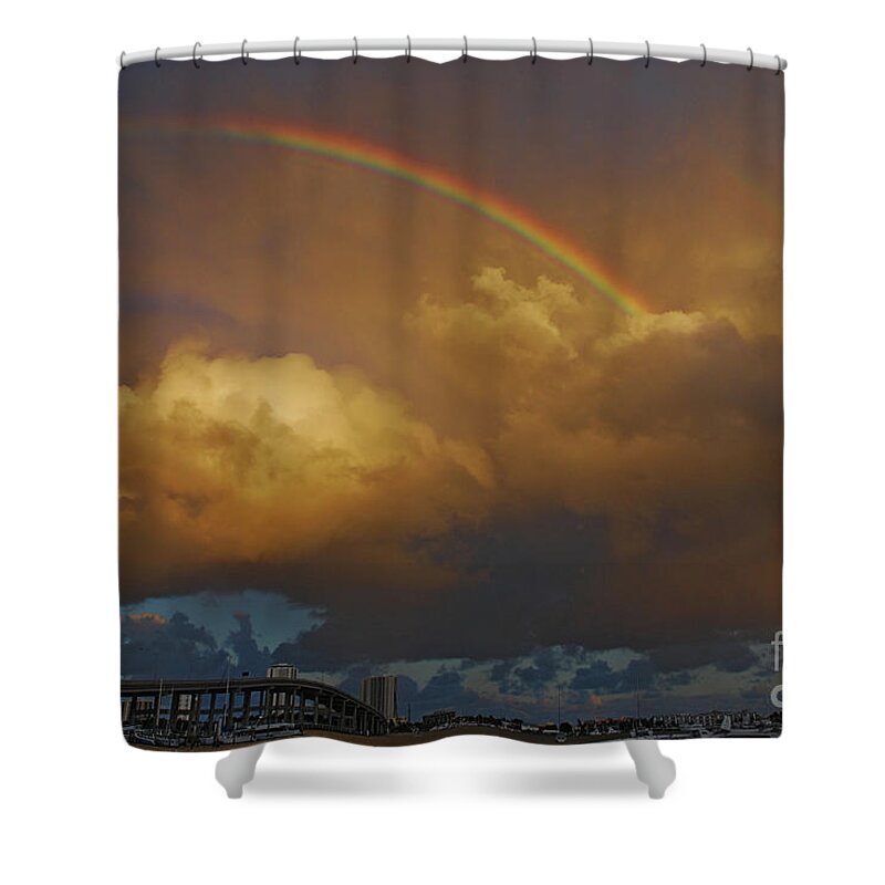 Singer Island Shower Curtain featuring the photograph 2- Singer Island Stormbow by Rainbows