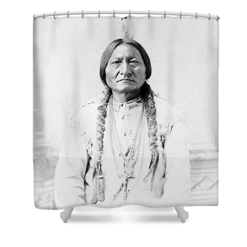 History Shower Curtain featuring the photograph Sitting Bull, Lakota Tribal Chief #2 by Science Source