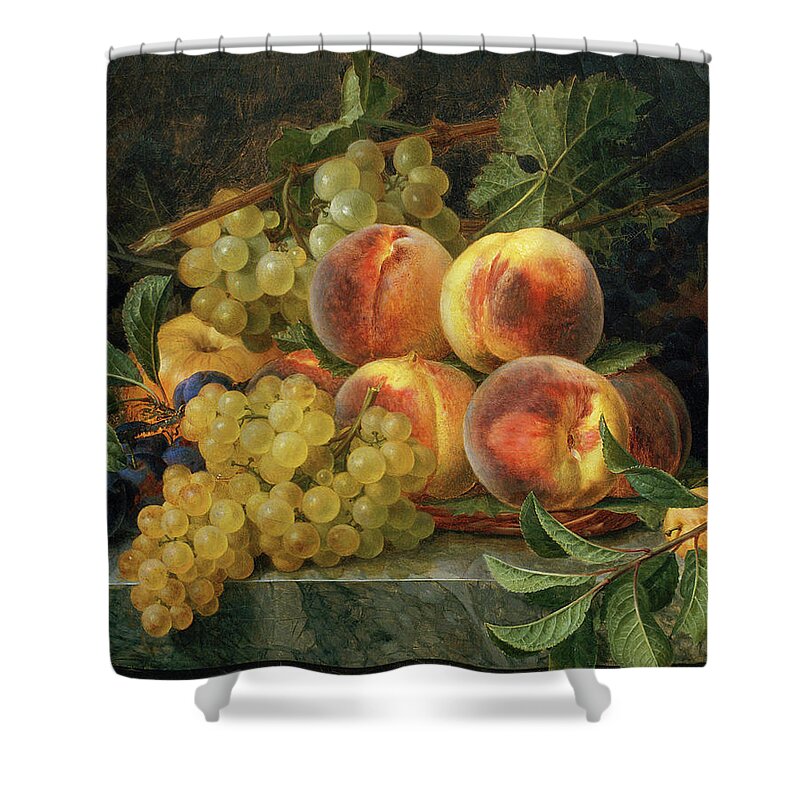 Francisco Lacoma Shower Curtain featuring the painting Still Life #2 by Francisco Lacoma y Fontanet