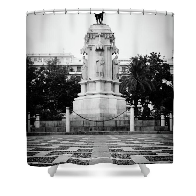Seville Shower Curtain featuring the photograph Streets of Seville - Plaza Nueva #5 by AM FineArtPrints