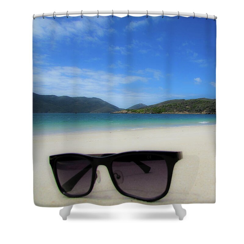 Beach Shower Curtain featuring the photograph Sunglasses #2 by Cesar Vieira