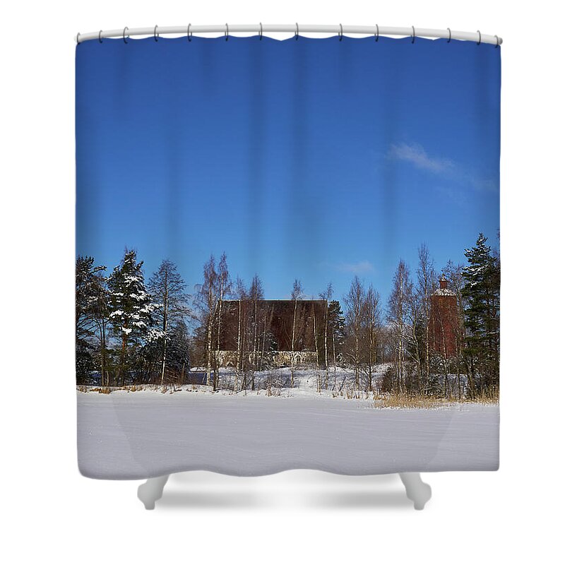 Finland Shower Curtain featuring the photograph The Church of St Mary in Sastamala #2 by Jouko Lehto