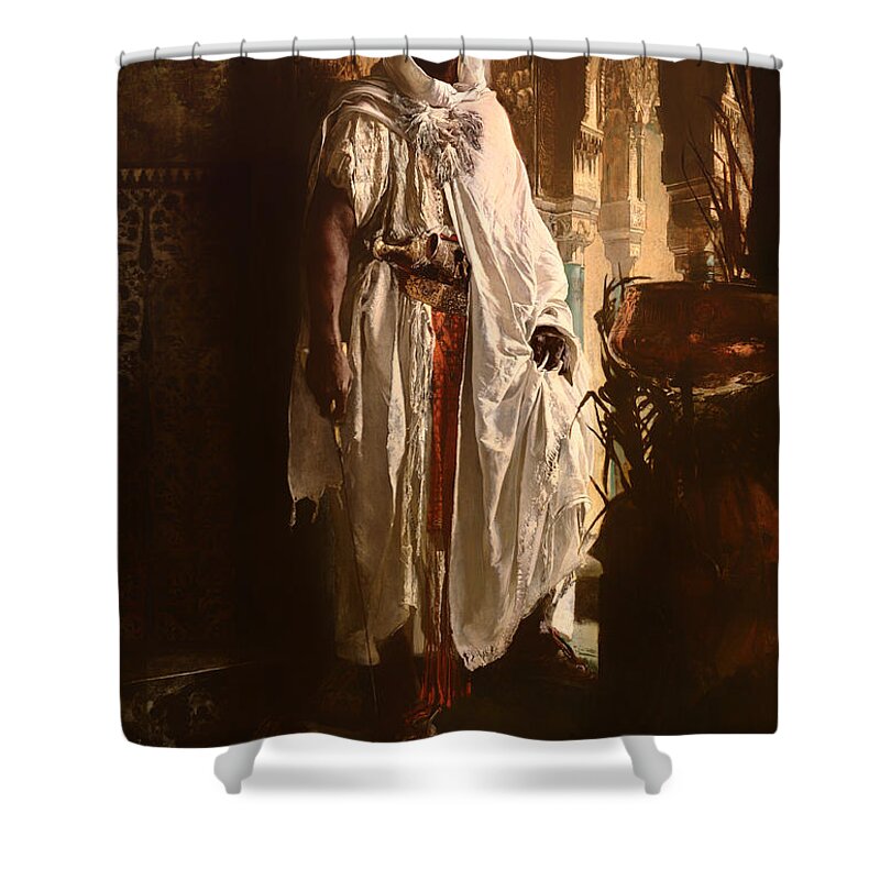 Painting Shower Curtain featuring the painting The Moorish Chief #2 by Mountain Dreams