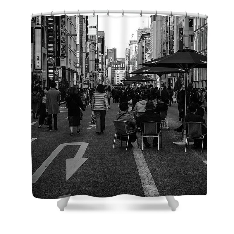 Japan Shower Curtain featuring the photograph Tokyo Ginza #2 by Street Fashion News