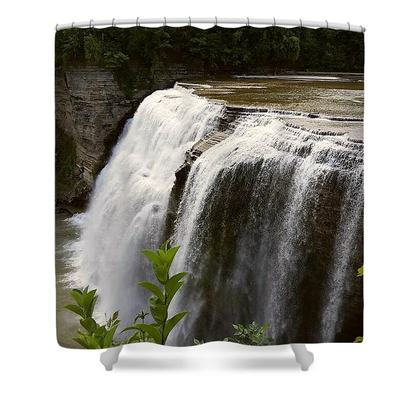 Waterfall Shower Curtain featuring the photograph Waterfall #2 by Raymond Earley