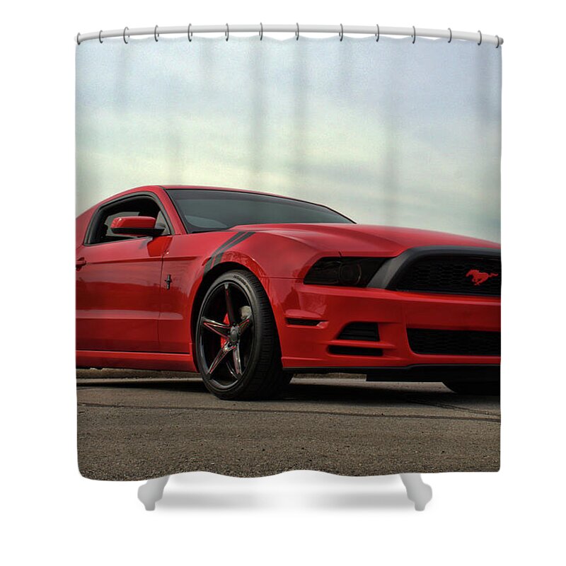 2014 Shower Curtain featuring the photograph 2014 Mustang by Tim McCullough