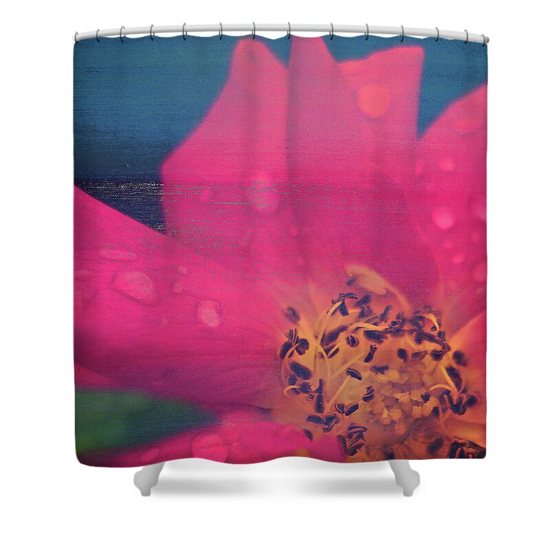 Texture Shower Curtain featuring the photograph Texture Flowers #21 by Prince Andre Faubert