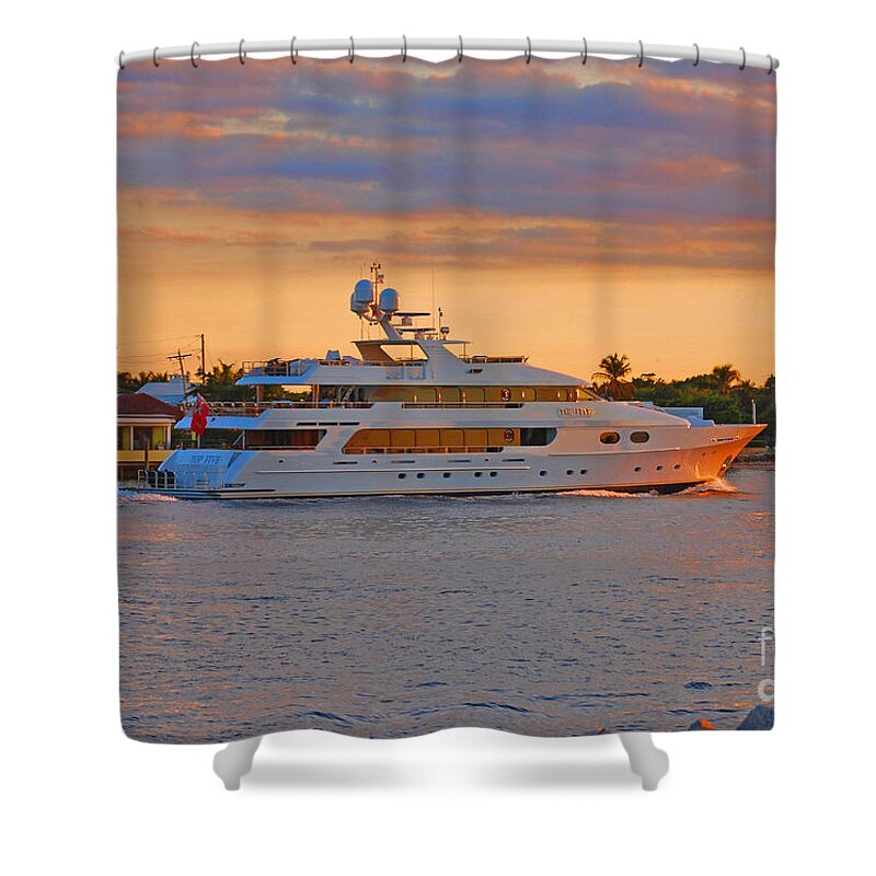 Top Five Shower Curtain featuring the photograph 22- Sunset Cruise by Joseph Keane