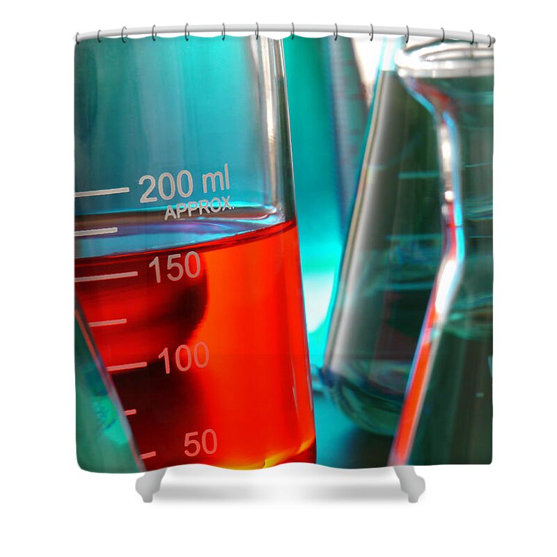 Analysis Shower Curtain featuring the photograph Laboratory Equipment in Science Research Lab #23 by Olivier Le Queinec