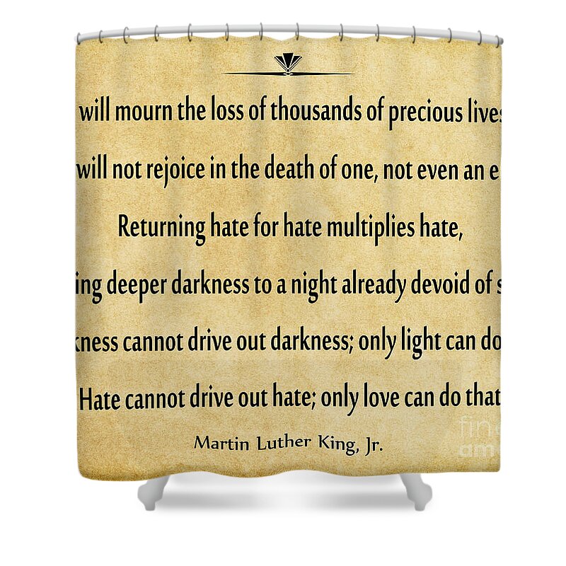 Martin Luther King Jr. Shower Curtain featuring the photograph 239- Martin Luther King Jr. by Joseph Keane