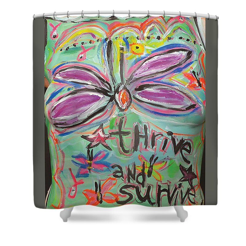 Hadassah Greater Atlanta Shower Curtain featuring the photograph 24. Mary Zeman, Artist, 2016 by Best Strokes - Formerly Breast Strokes - Hadassah Greater Atlanta