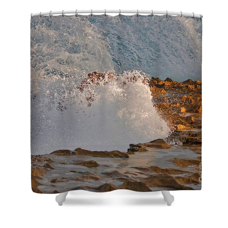 Reef Shower Curtain featuring the photograph 24- Ocean Kiss by Joseph Keane