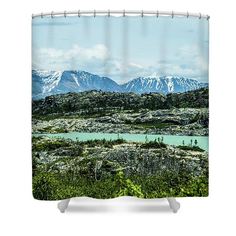 Mountain Shower Curtain featuring the photograph White Pass Mountains In British Columbia #26 by Alex Grichenko