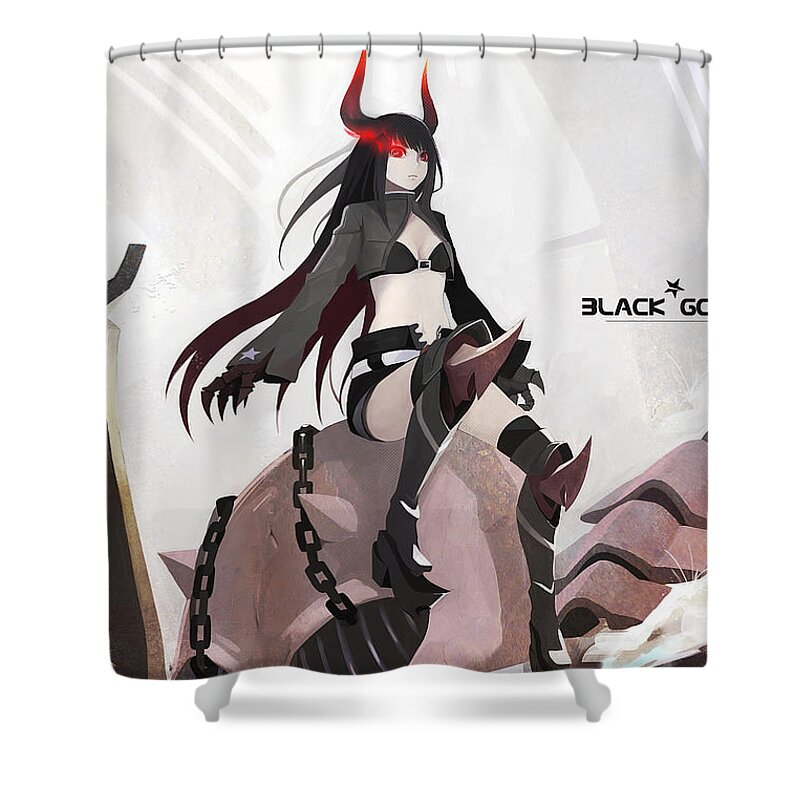 Black Rock Shooter Shower Curtain featuring the digital art Black Rock Shooter #27 by Super Lovely