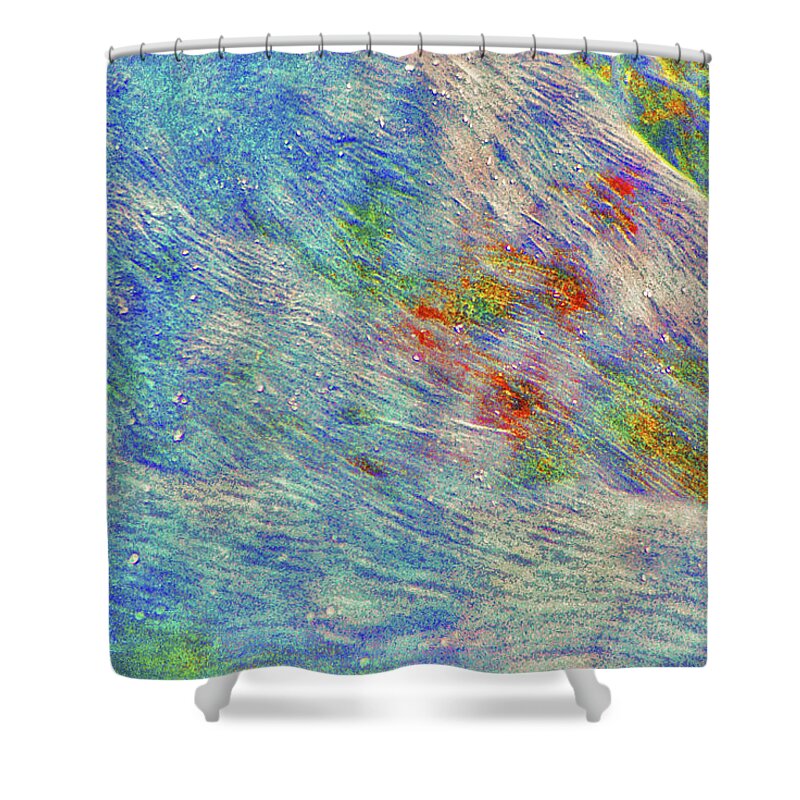 Paintings Shower Curtain featuring the digital art 27- Flow by Joseph Keane