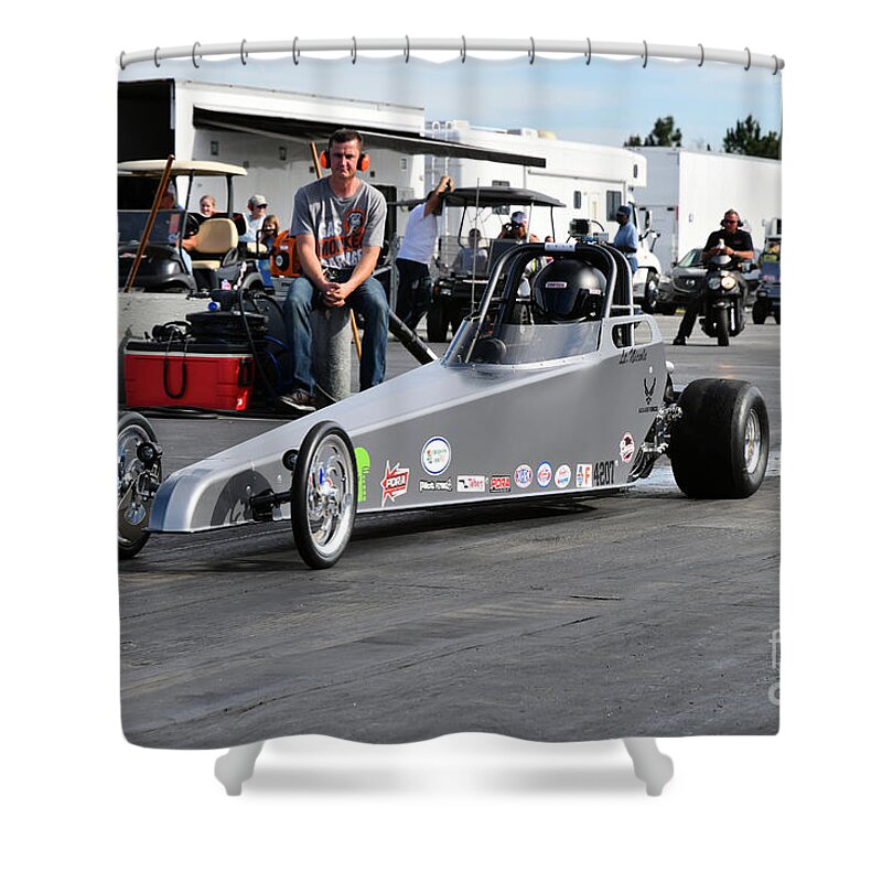Drag Shower Curtain featuring the photograph Junior Drag Racing March 2017 #28 by Jack Norton