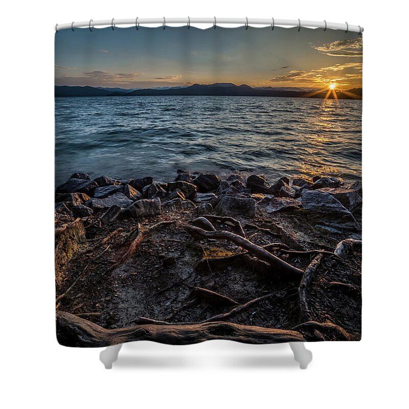 Beautiful Shower Curtain featuring the photograph Beautiful landscape scenes at lake jocassee south carolina #29 by Alex Grichenko