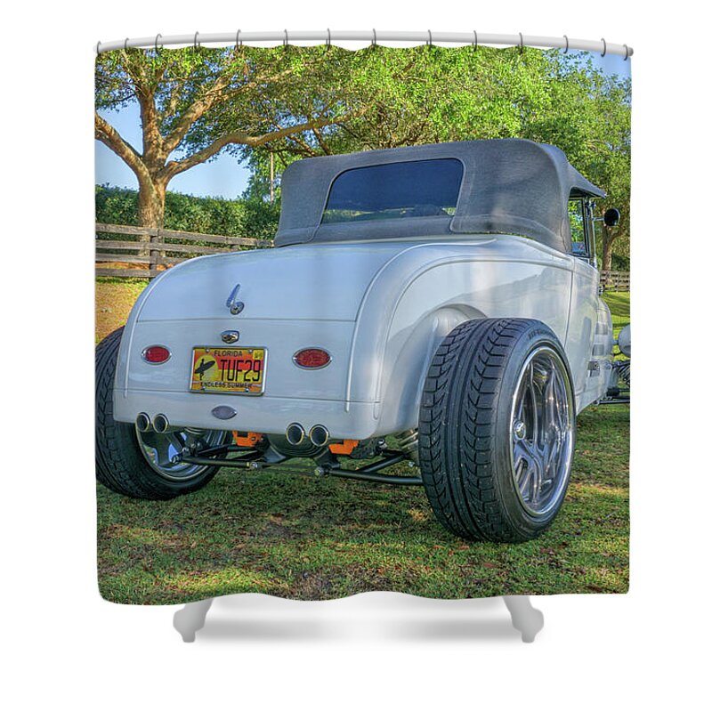 1929 Ford Roadster Shower Curtain featuring the photograph 29 Steel Body by Dennis Dugan