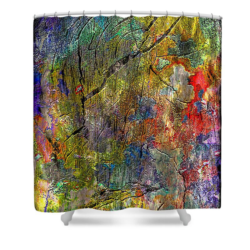 Abstract Shower Curtain featuring the painting 2m Abstract Expressionism Digital Painting by Ricardos Creations