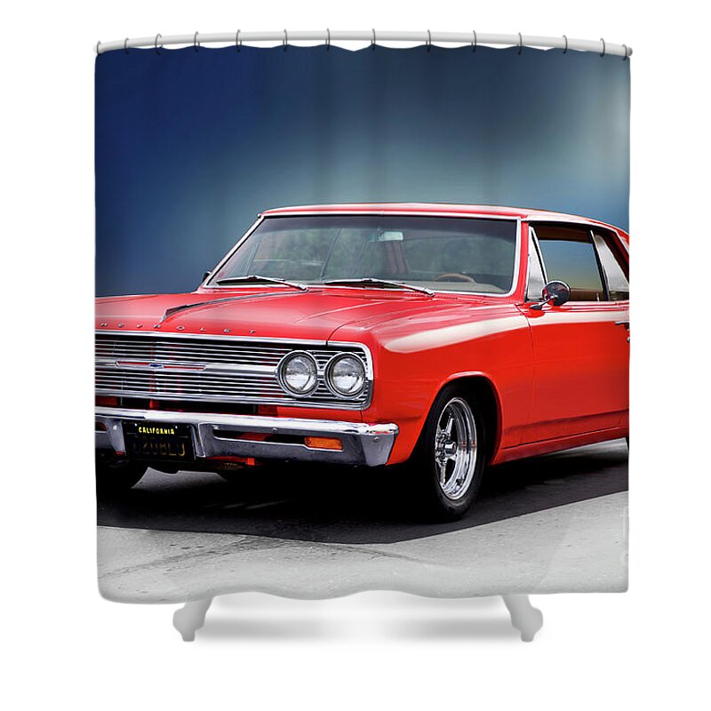 Automobile Shower Curtain featuring the photograph 1965 Chevelle Malibu #3 by Dave Koontz