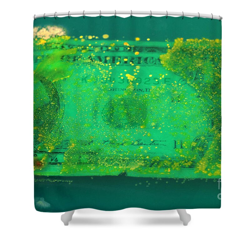 Bacteria Shower Curtain featuring the photograph Bacteria Growing On Dollar Bill #3 by Scimat