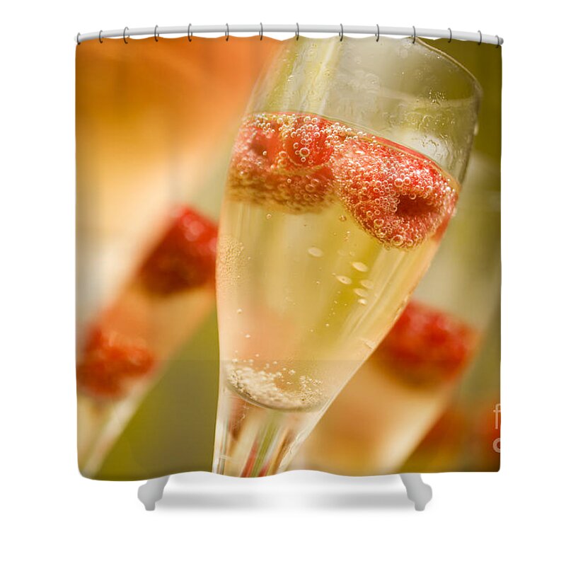 Alcohol Shower Curtain featuring the photograph Champagne #3 by Kati Finell