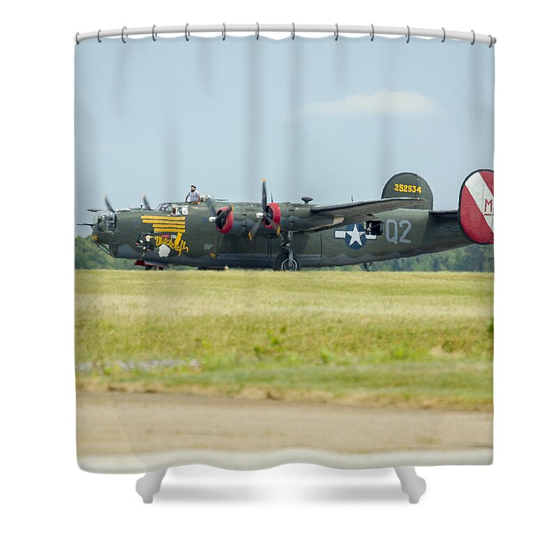Aircraft Shower Curtain featuring the photograph Consolidated B-24J Liberator #3 by Jack R Perry