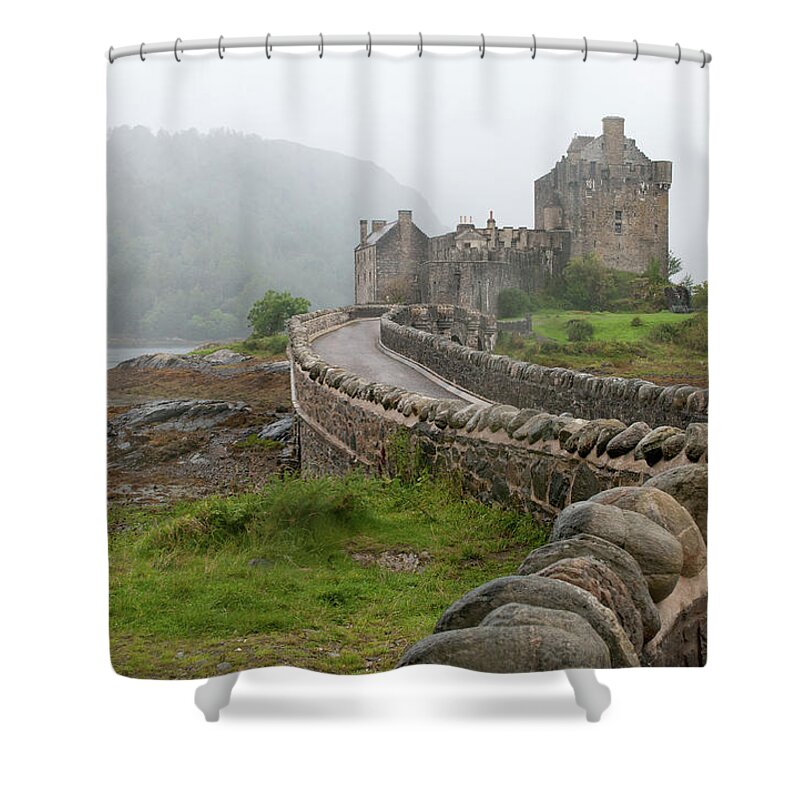 Landscape Shower Curtain featuring the photograph Eilean Donan Castle by Michalakis Ppalis