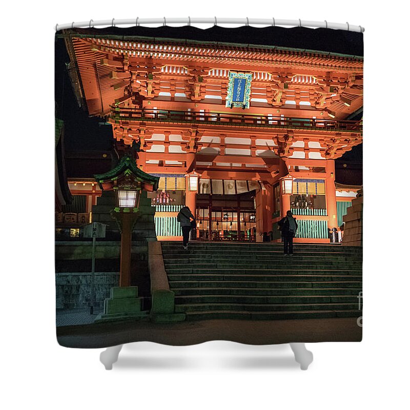 Shinto Shower Curtain featuring the photograph Fushimi Inari Taisha, Kyoto Japan #3 by Perry Rodriguez