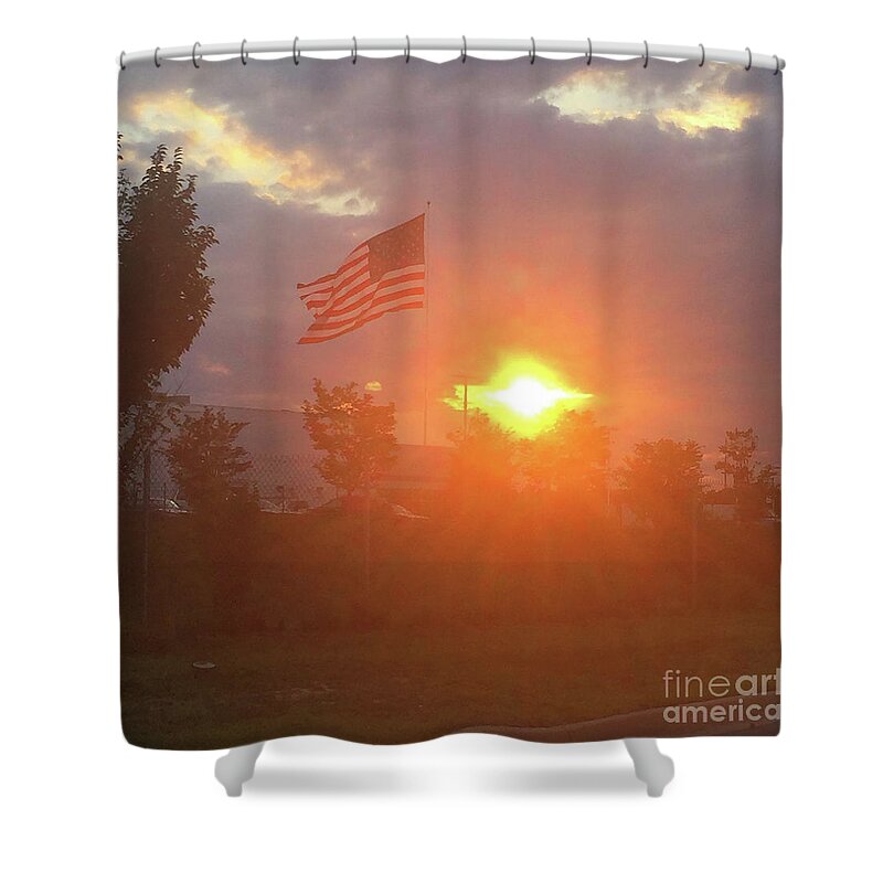 God Shower Curtain featuring the photograph GOD Bless America #3 by Matthew Seufer