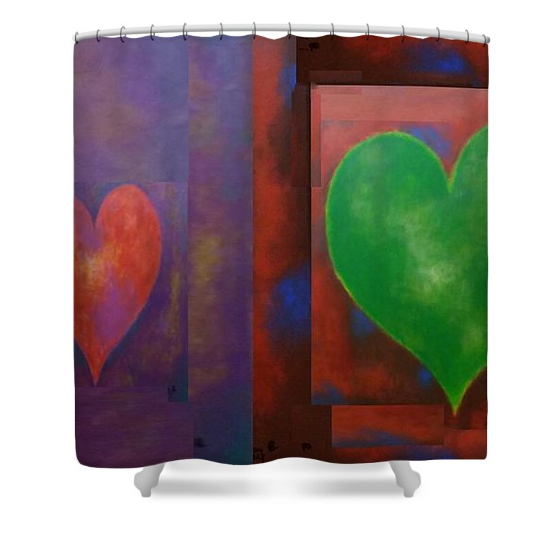 Heart Shower Curtain featuring the photograph 3 Hearts by Rob Hans