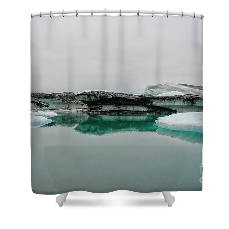 Amundsen Shower Curtain featuring the photograph Iceland Icebergs by Patricia Hofmeester