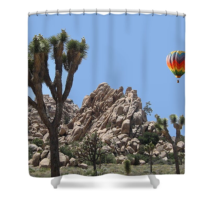 Joshua Shower Curtain featuring the digital art Joshua Landing #3 by Gary Baird