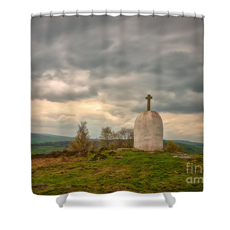 D90 Shower Curtain featuring the photograph Jubilee Tower at Farnhill Pinnacle #3 by Mariusz Talarek