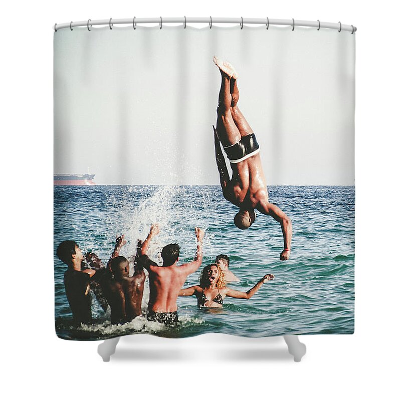 Jumping Shower Curtain featuring the photograph Jumping #3 by Cesar Vieira