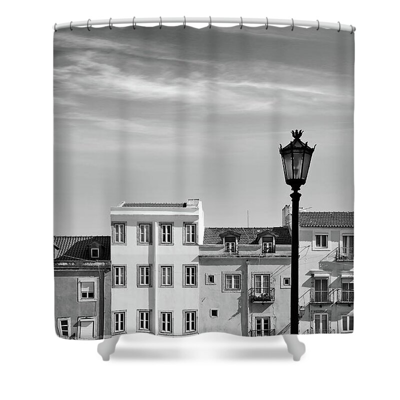 Alfama Shower Curtain featuring the photograph Lisbon Houses #3 by Carlos Caetano